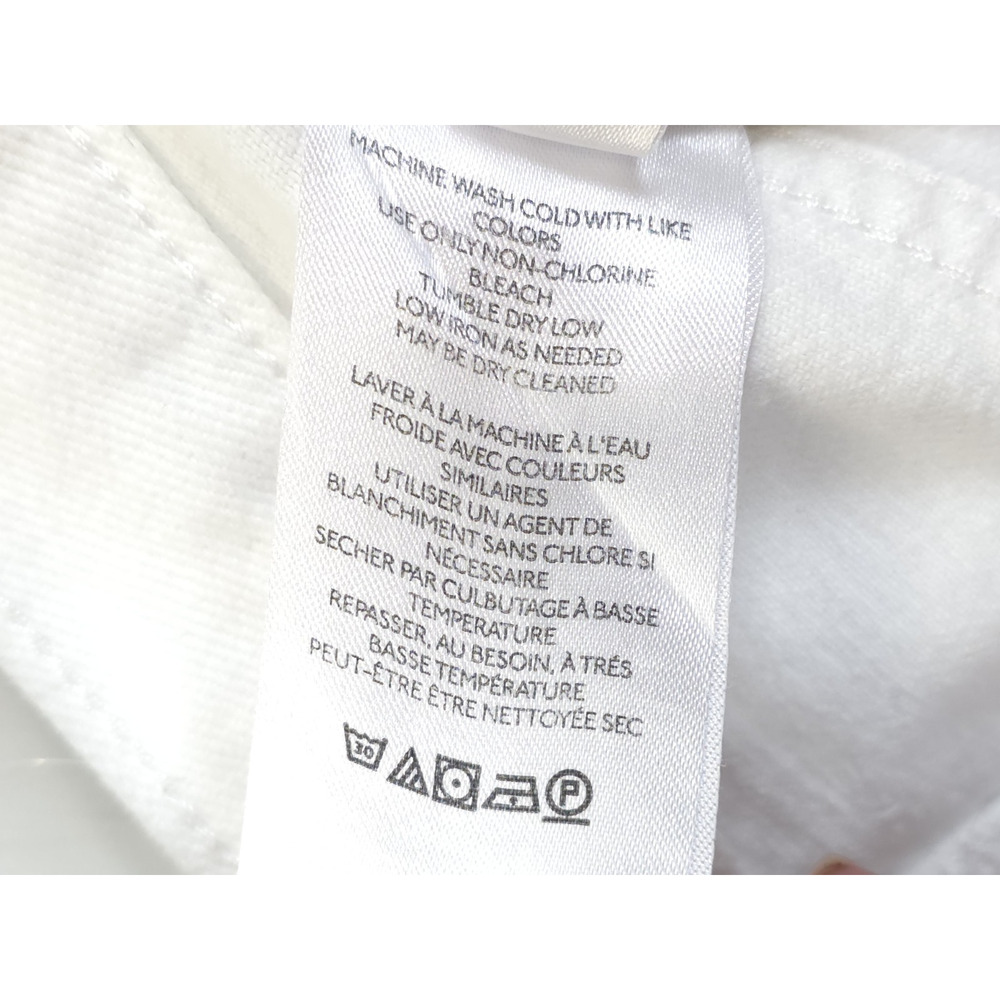We The Free Button Fly Jean Shorts Ripped Frayed Mid Rise Women 24 White Denim - Picture 11 of 14